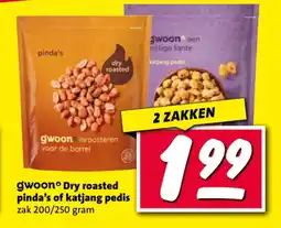 Nettorama Gwoon Dry roasted pinda’s of katjang pedis aanbieding