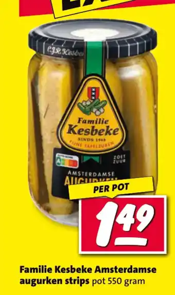 Nettorama Familie Kesbeke Amsterdamse augurken strips aanbieding