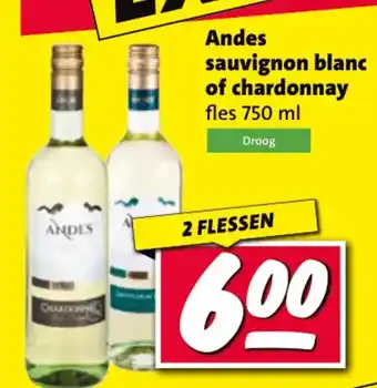 Nettorama Andes sauvignon blanc of chardonnay aanbieding