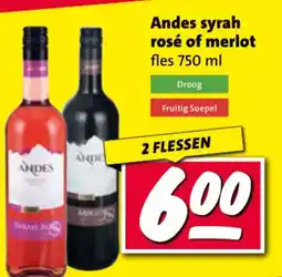 Nettorama Andes syrah rosé of merlot aanbieding