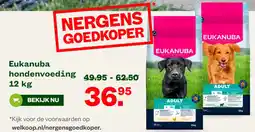 Welkoop Eukanuba hondenvoeding aanbieding