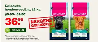 Welkoop Eukanuba hondenvoeding aanbieding