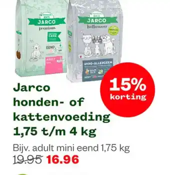 Welkoop Jarco honden of kattenvoeding 1,75 t/m aanbieding