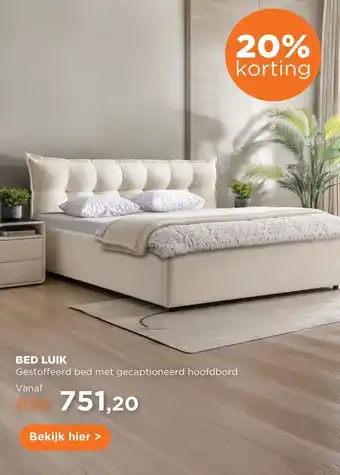 TotaalBED Bed Luik | 140 x 200 cm | Sino 973, ivoor aanbieding