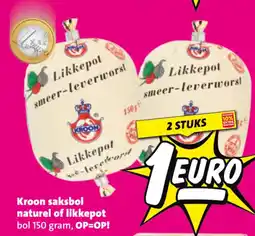 Nettorama Kroon saksbol naturel of likkepot aanbieding