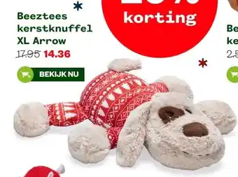 Welkoop Beeztees kerstknuffel XL Arrow aanbieding