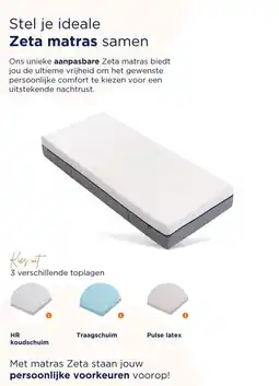 TotaalBED Stel je ideale Zeta matras samen aanbieding