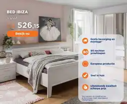 TotaalBED Bed Ibiza | 140 x 200 cm | Alpine Wit aanbieding