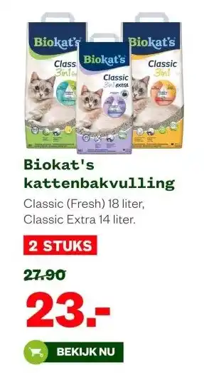Welkoop Biokat's kattenbakvulling aanbieding