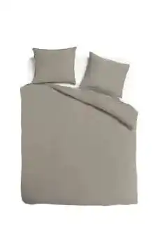 TotaalBED Dekbedovertrek Noa Taupe 140 x 200/220 cm aanbieding