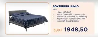 TotaalBED BOXSPRING LUMIO aanbieding
