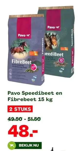 Welkoop Pavo Speedibeet en Fibrebeet aanbieding