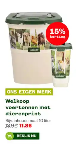 Welkoop Welkoop voertonnen met dierenprint aanbieding