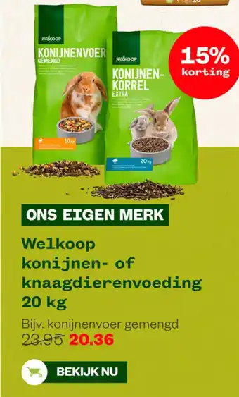 Welkoop Welkoop konijnen of knaagdierenvoeding aanbieding