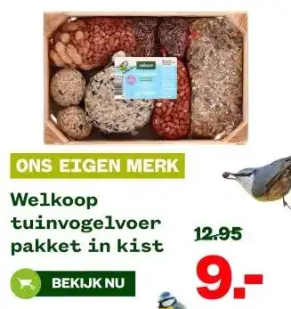 Welkoop Welkoop tuinvogelvoer pakket in kist aanbieding