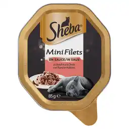 Dirk Sheba Kattenmaaltijd mini filets in saus rund-kalkoen aanbieding