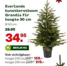 Welkoop Everlands kunstkerstboom Grandis Fir hoogte aanbieding