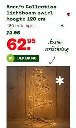 Welkoop Anna's Collection lichtboom swirl aanbieding