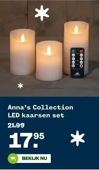 Welkoop Anna's Collection LED kaarsen set aanbieding
