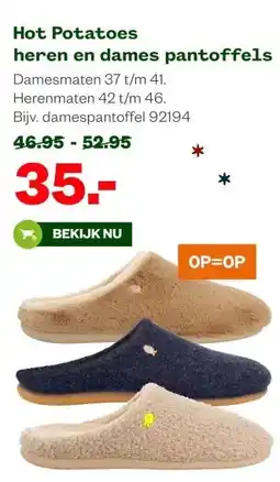 Welkoop Hot Potatoes heren en dames pantoffels aanbieding