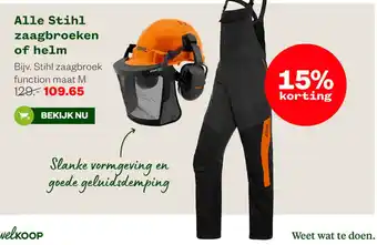 Welkoop Alle Stihl zaagbroeken of helm aanbieding