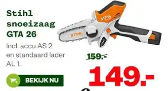 Welkoop Stihl snoeizaag GTA 26 aanbieding