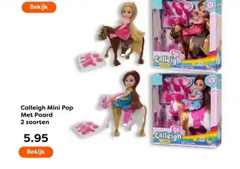 The Read Shop Calleigh Mini Pop Met Paard 2 soorten aanbieding