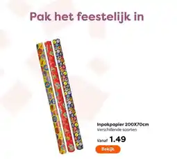 The Read Shop Inpakpapier 200X70cm aanbieding