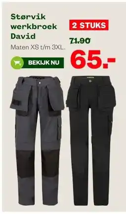 Welkoop Størvik werkbroek David aanbieding