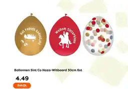 The Read Shop Ballonnen Sint Co Haza-Witbaard 30cm 6st aanbieding