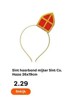 The Read Shop Sint haarband mijter Sint Co. Haza 26x19cm aanbieding