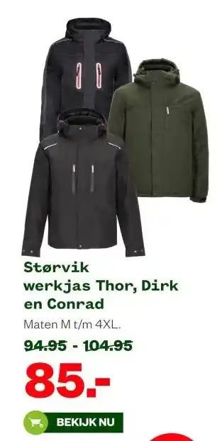 Welkoop Størvik werkjas Thor, Dirk en Conrad aanbieding