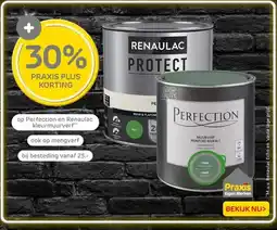Praxis op Perfection en Renaulac kleurmuurverf aanbieding
