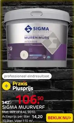 Praxis Sigma Interieur Muurverf - Mat - RAL aanbieding