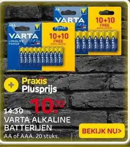 Praxis Varta alkaline batterij Longlife Power aanbieding