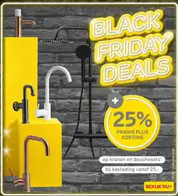 Praxis op kranen en douchesets aanbieding