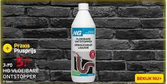 Praxis HG vloeibare ontstopper 1L aanbieding