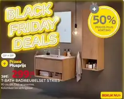 Praxis T-Bath Badkamermeubelset Stries - Met aanbieding