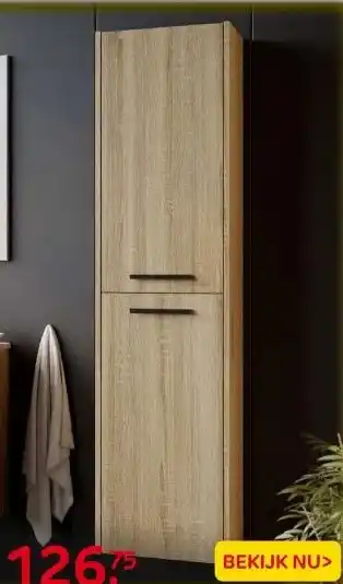 Praxis T-Bath Hoge Badkamerkast Stries 35cm - aanbieding