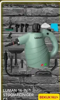 Praxis LUMAN 16-IN-1 STOOMREINIGER C1 aanbieding