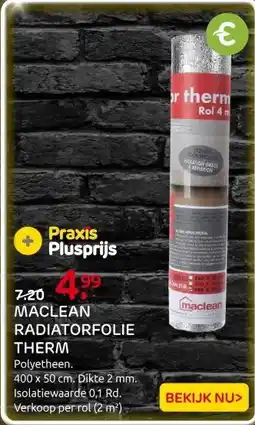 Praxis Maclean Radiatorfolie Therm - Polyetheen aanbieding