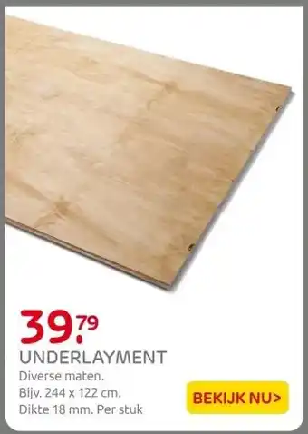 Praxis Underlayment T&G 122x244cm 18mm aanbieding