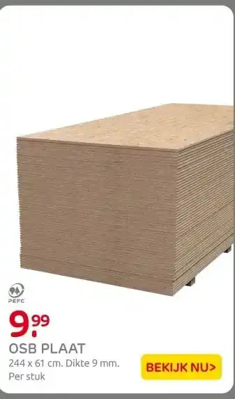 Praxis OSB-plaat 61x244cm 9mm aanbieding