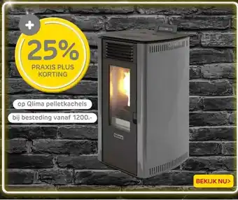 Praxis op Qlima pelletkachels aanbieding