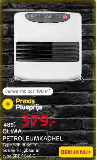 Praxis Petroleumkachel Qlima SRE 9046 TC aanbieding