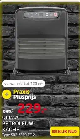Praxis Qlima petroleumkachel SRE3230 TC-2 3kW aanbieding