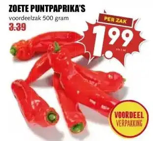 MCD Supermarkt ZOETE PUNTPAPRIKA'S aanbieding