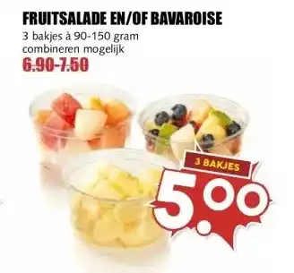 MCD Supermarkt FRUITSALADE EN/OF BAVAROISE aanbieding