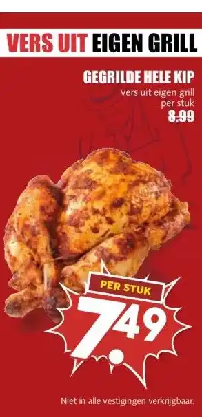 MCD Supermarkt GEGRILDE HELE KIP aanbieding