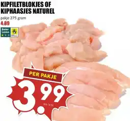 MCD Supermarkt KIPFILETBLOKJES OF KIPHAASJES NATUREL aanbieding